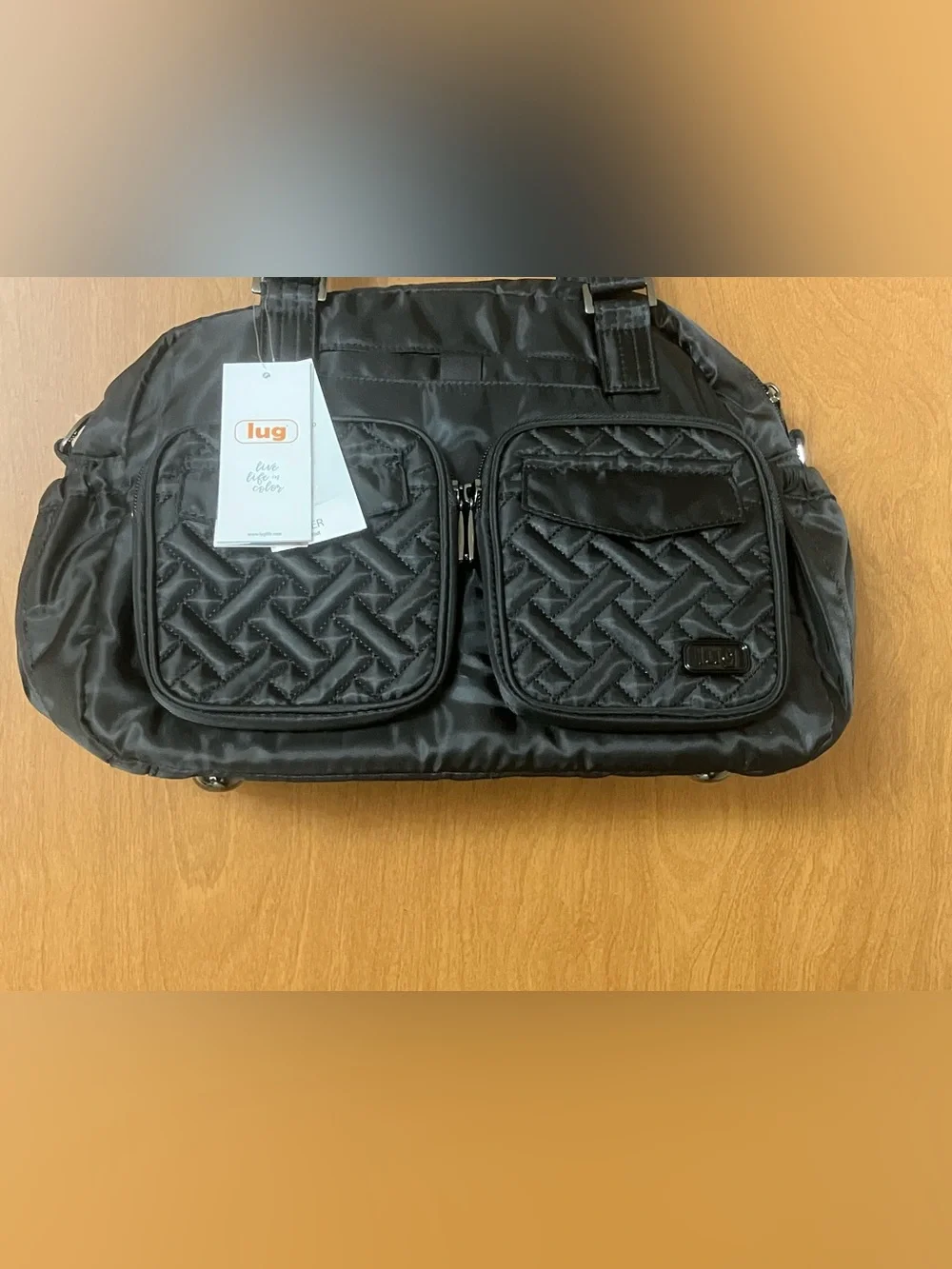 Lug Jumper Women's Midnight Black RFID Crossbody Carry All Tote New With Tags